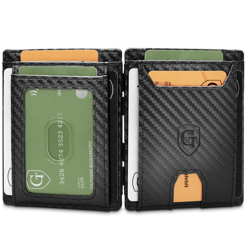 FLAPLET II Magic Wallet Magic Wallet Ohne | mit Sichtfenster Schwarz Carbon 