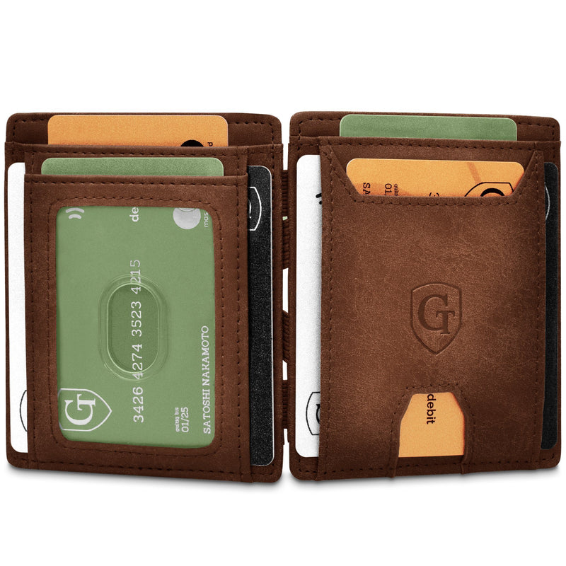 FLAPLET II Magic Wallet Magic Wallet Ohne | mit Sichtfenster Dunkelbraun soft 