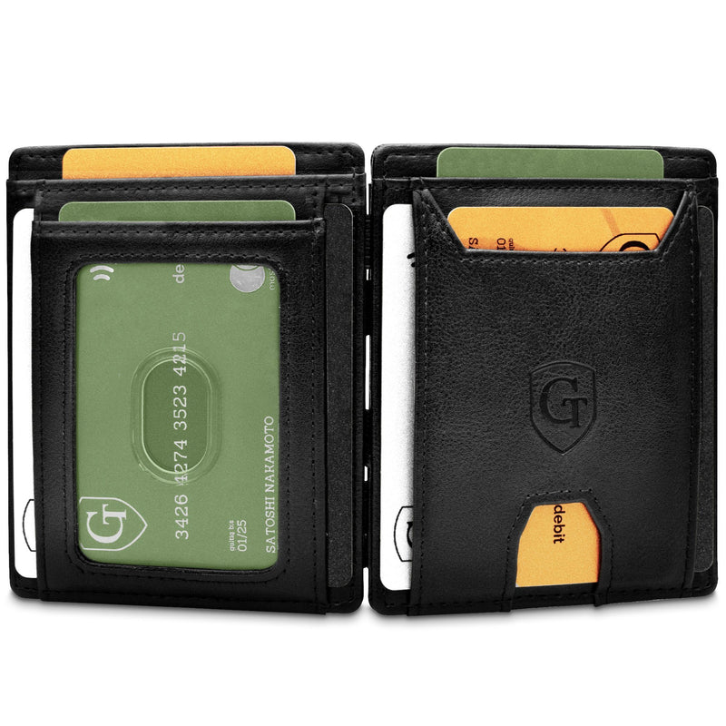 FLAPLET II Magic Wallet Magic Wallet Ohne | mit Sichtfenster Schwarz glatt 