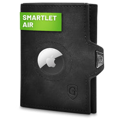 SMARTLET AIR Kartenetui Kartenetui Kompakt | mit Reißverschluss Schwarz soft 